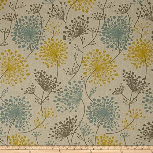 Round Bar Stool Cover For Seats 12”- 20” Diameter. Rustic Irish Daisy Floral Prints Natural Linen With Light Blue, Grey And Yellow Colors. Stool Slipcover With Or Without Foam Insert. #TOP2