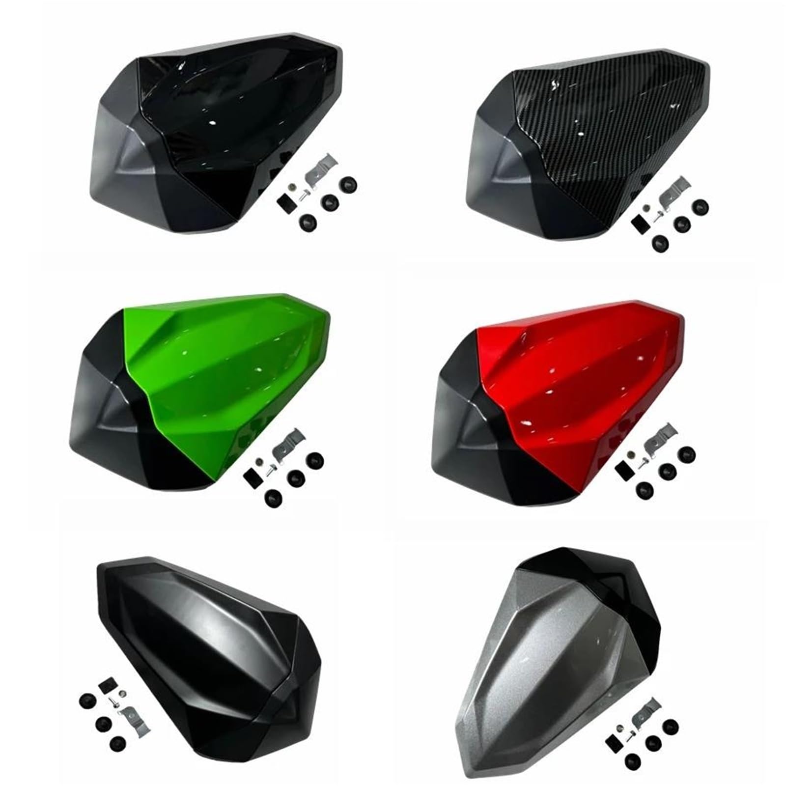 carenatura della Coda Coprisedile Posteriore Passeggero per Motocicletta, Carenatura Monoposto per K&awasaki Z500 SE per Ninja 500 2024 2025(Carbon)