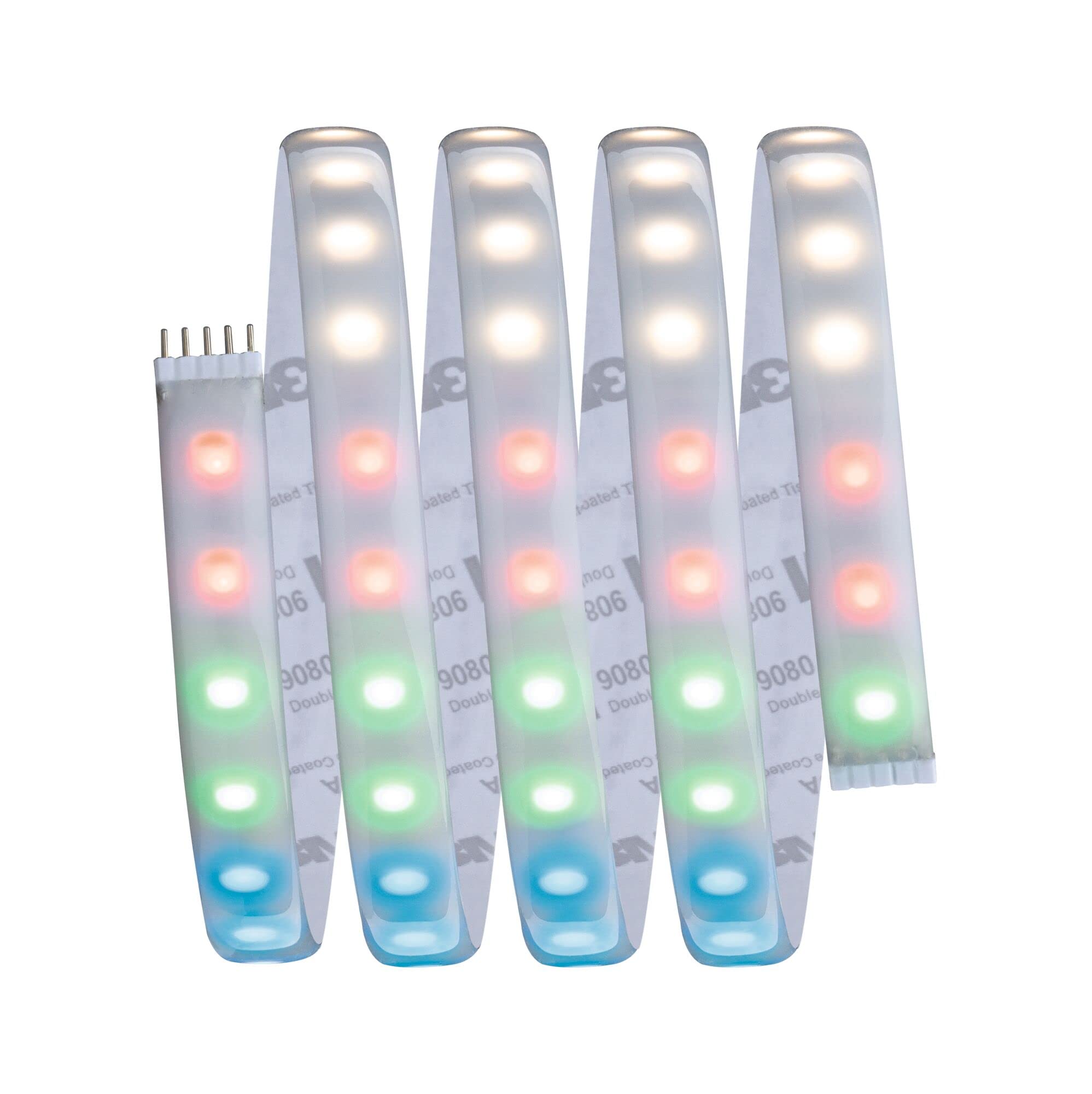 Paulmann 70528 MaxLED 1000 LED Strip RGBW Basisset IP44 18W 1000lm/m dimmbar 1,5m Silber Kunststoff 72LEDs/m 25VA