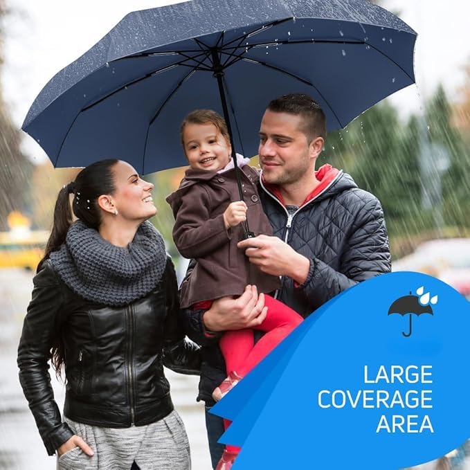 Image of Travel Umbrella Windproof Automatic Umbrellas big size for men, Umbrella for girls, Umbrellas for rain,Windproof umbrella Large for Man, Women Factory Outlet umbrellas