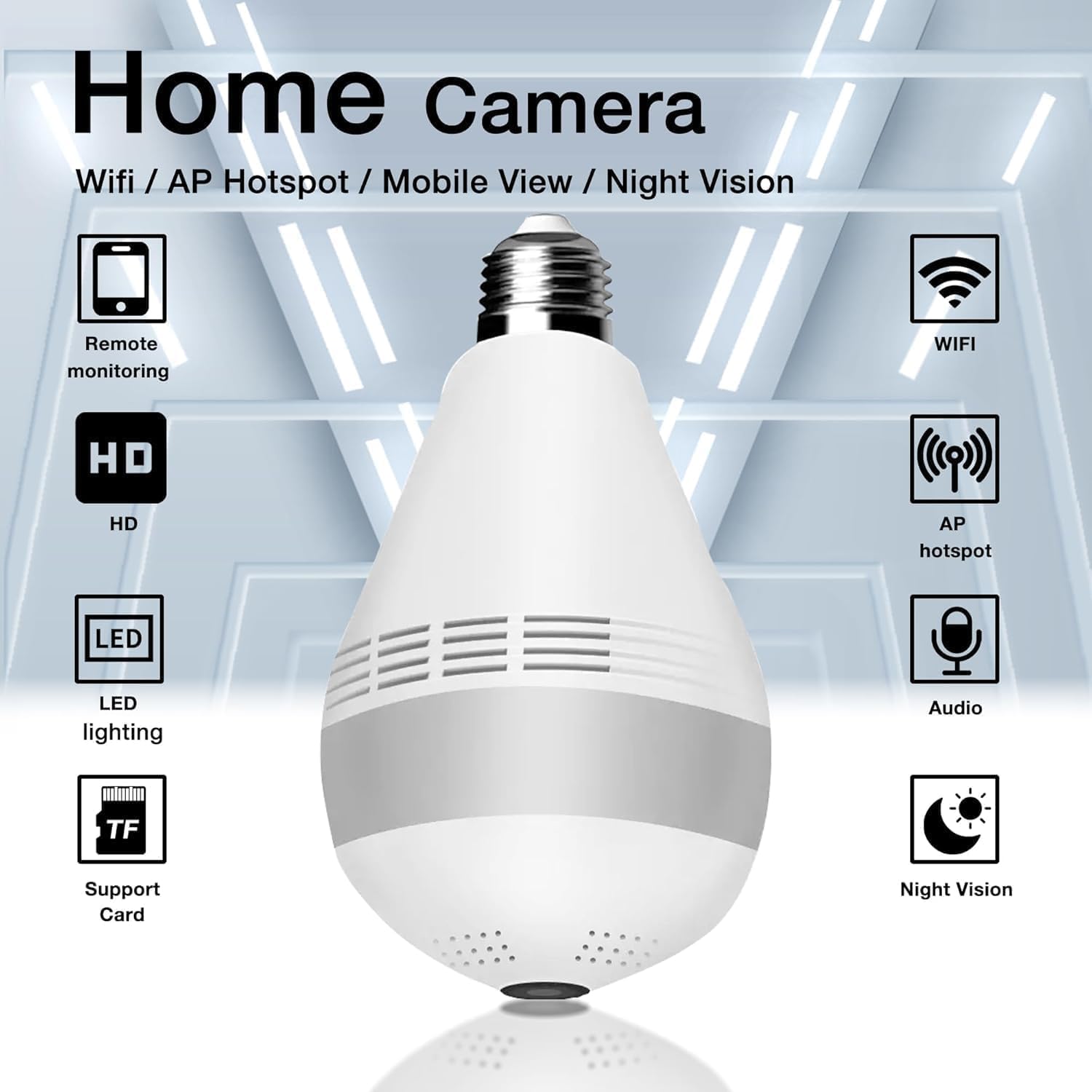 DDLC Bulb Camera: 360° Security & Night Vision -2