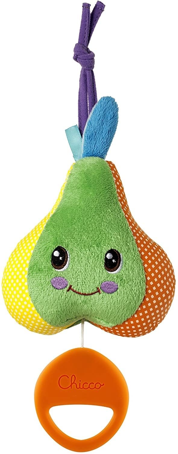 Chicco Pera Musical - Carillón Bebés De Pera Musical con Dulces Nanas, Ideal para Cunas, Juguetes para Bebés y Recién Nacidos, Acompaña al Bebé a Dormir, Multicolor, A Partir de 0 Meses