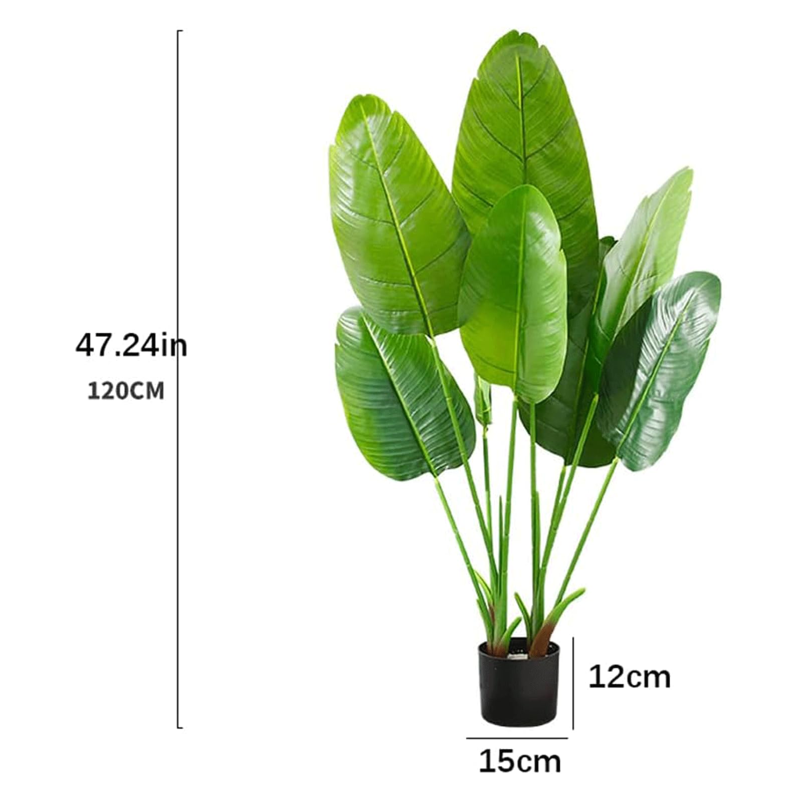 Alberi Artificiali 120cm/3.9ftt Finto Albero Ornamentale in Vaso Simulazione Albero Artificiale Uccello del Paradiso pianta Albero Decorazione