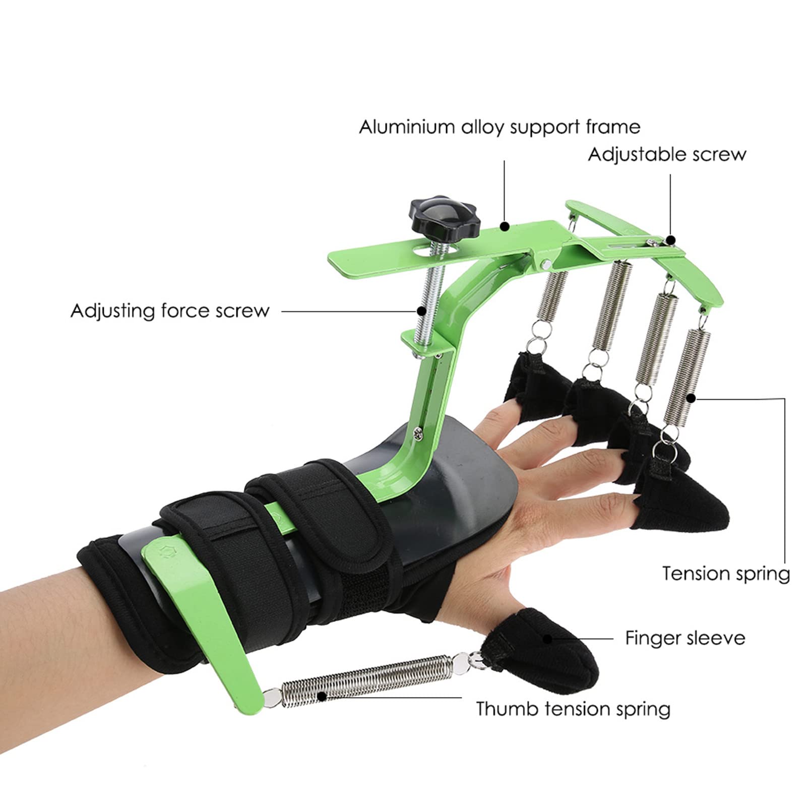 Ortesis Ajustables para Muñeca y Dedos, Dispositivo de Entrenamiento para Pacientes con Disfunción de la Mano, Hemiplejia por Accidente Cerebrovascular, Entrenamiento con Dedos de Las Manos