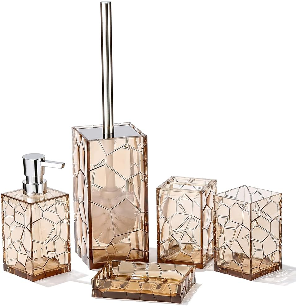 Clear Acrylic Bathroom Accessories Set RustFree