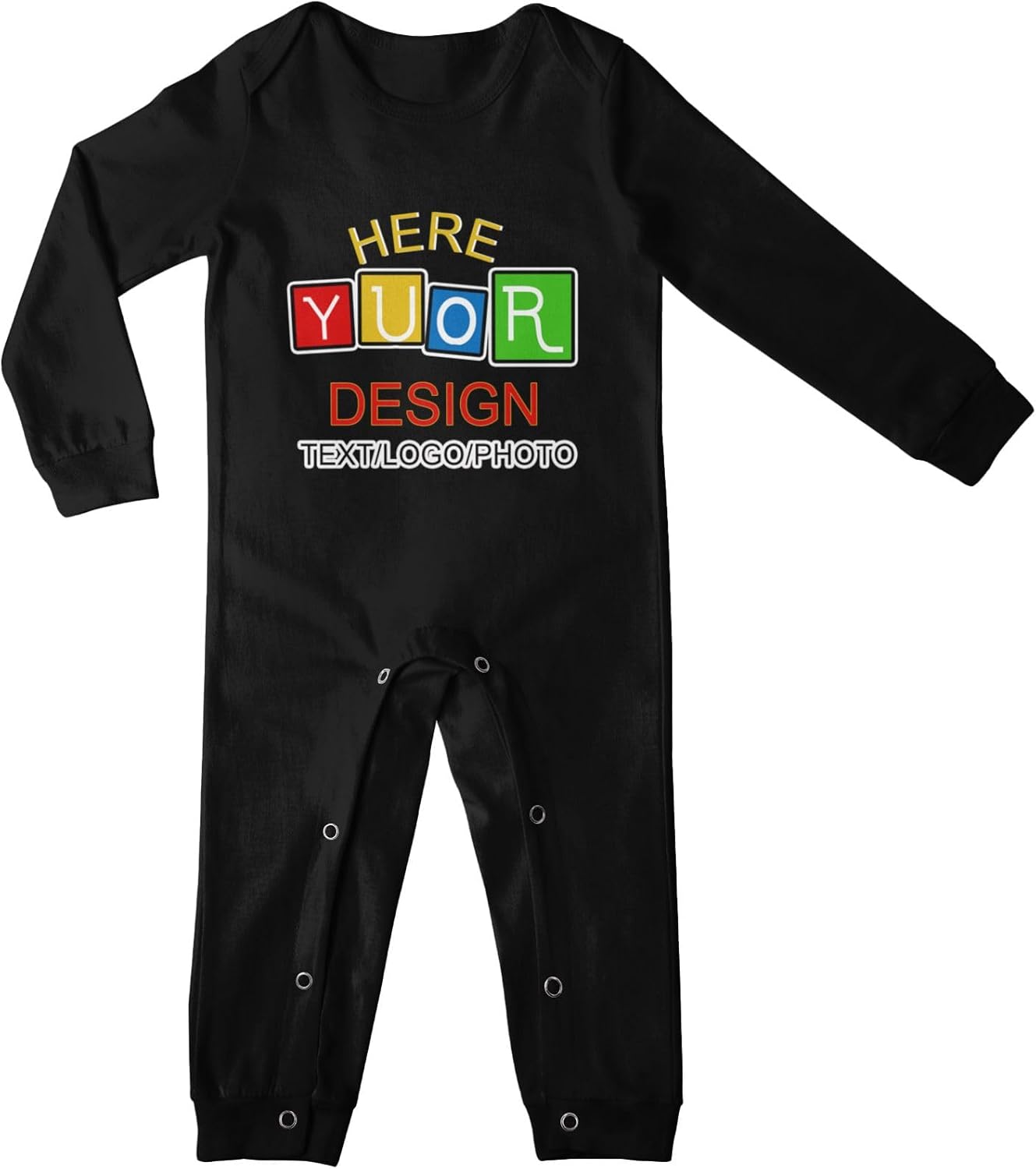 Custom Unisex Baby Bodysuits Personalized Design Name Logo Picture Text Short-Sleeve Bodysuits Baby Romper Cloth