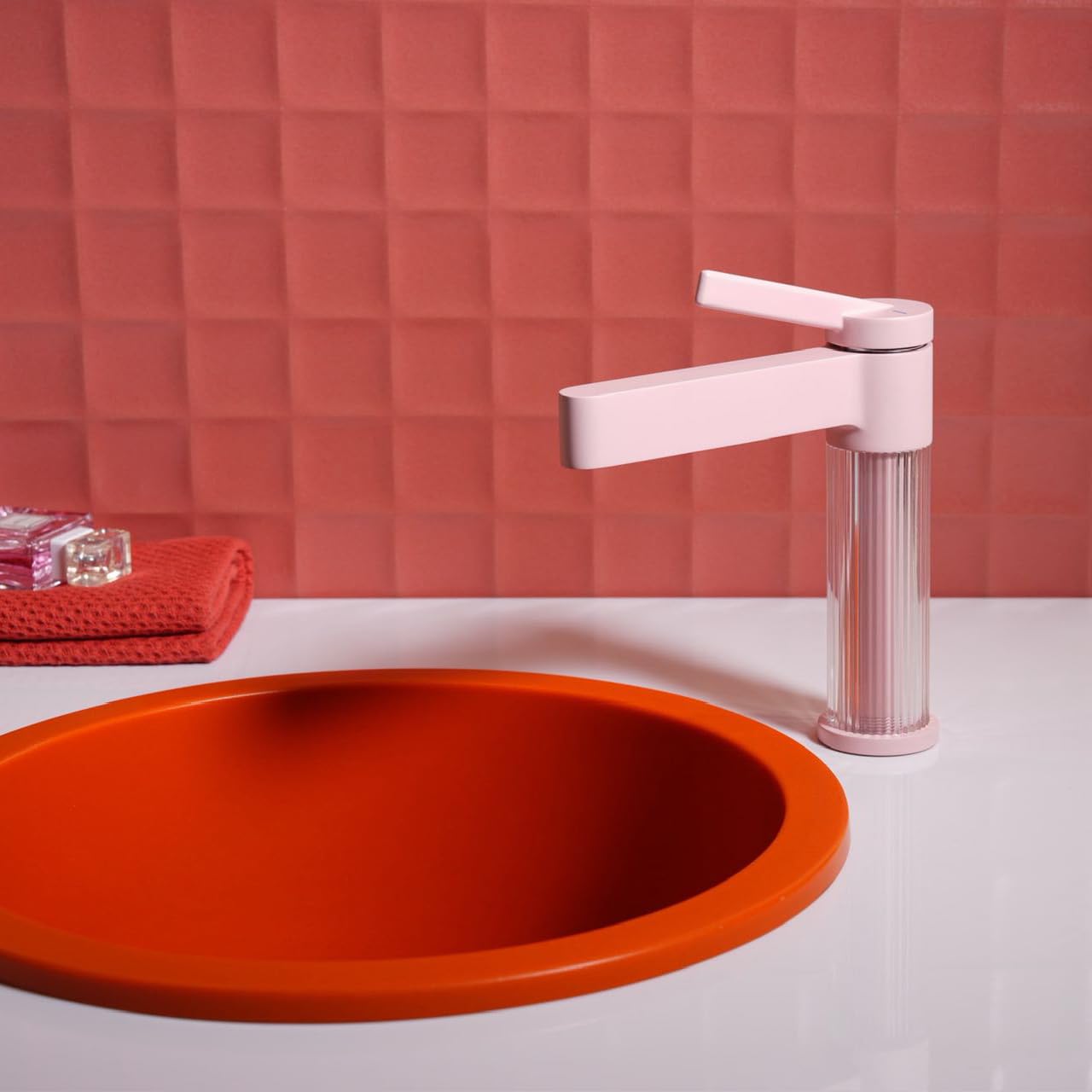 Baterie, Akrylowa Bateria Zlewozmywakowa Do Montażu Na Blacie Elegancki Design Stylowych Łazienek