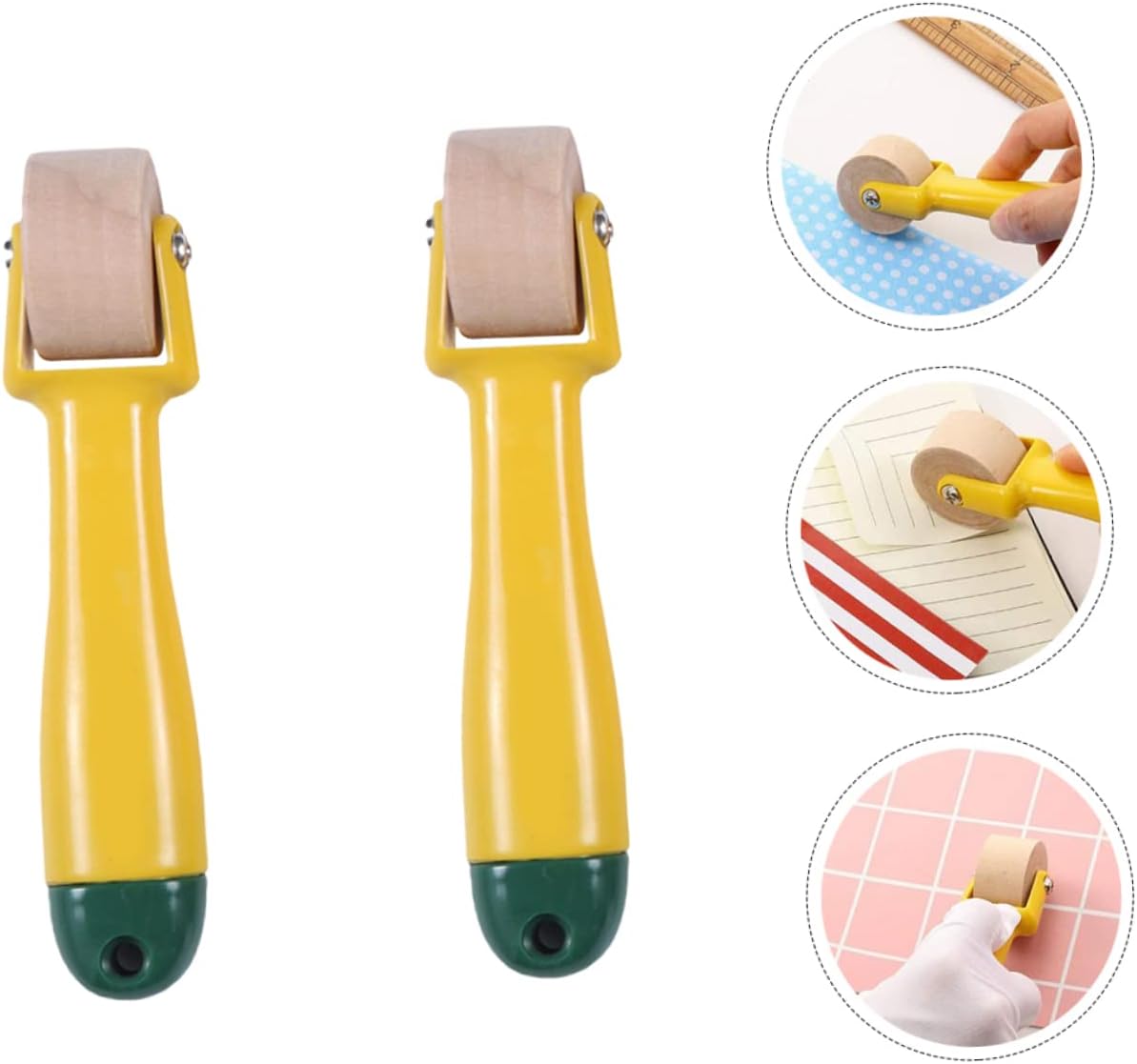 TOPPERFUN 2pcs Sewing Seam Rollers for Quilting and Wallpaper Pressing Tools for Home Decoration and Projects Convenient Seam Pressing