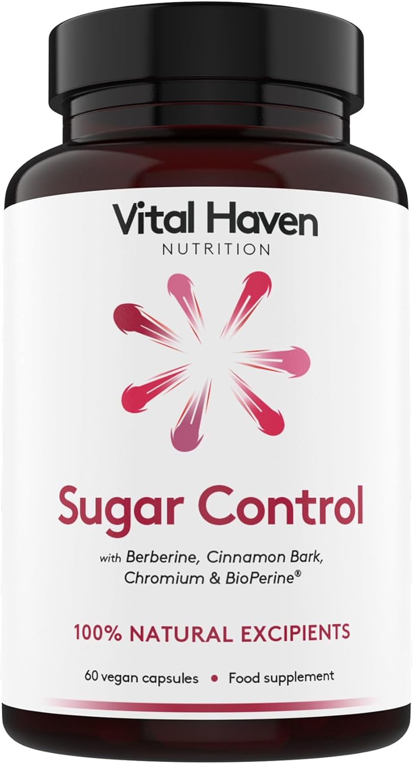 Blood Sugar Control Supplement Berberine + Cinnamon + Chromium – UK Made