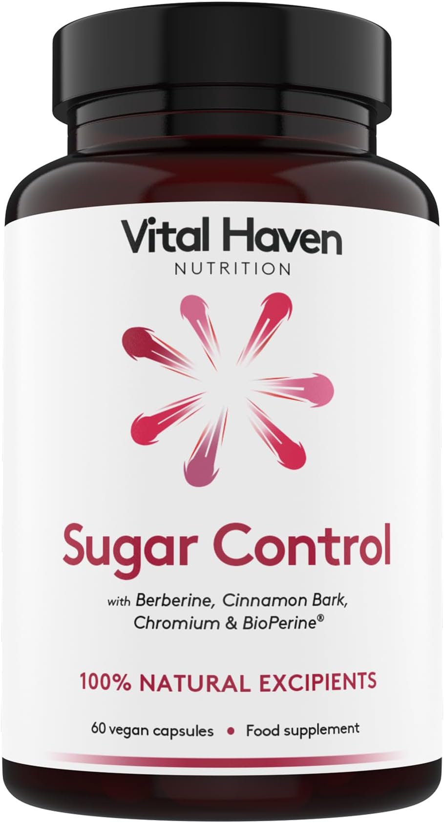 – Blood Sugar Control Supplement Berberine + Cinnamon + Chromium - UK Made