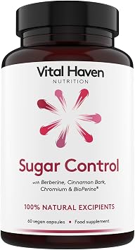 Blood Sugar Control Supplement Berberine + Cinnamon + Chromium - UK Made