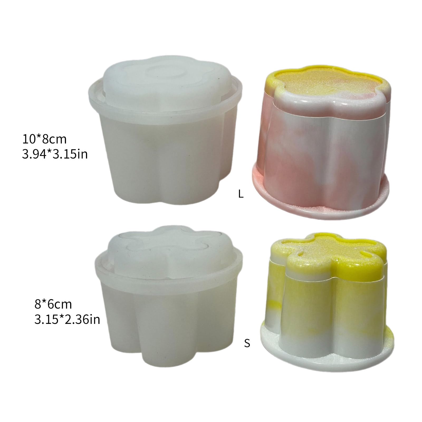 Scatola portaoggetti in gesso a forma di zucca, tazza per candele, stampi in silicone, barattolo portaoggetti per Halloween, vaso di fiori in cemento, stampo per la decorazione della casa  15
