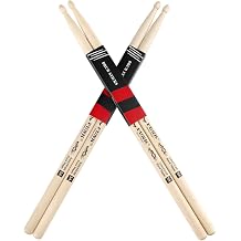 2 Pairs Drum Sticks 5a Drumsticks American Hard Maple Wood Tip Drum Stick Ideal for Drummers of All Levels,Used for Drums, Percussion and Practice Hard Maple 5A-2P