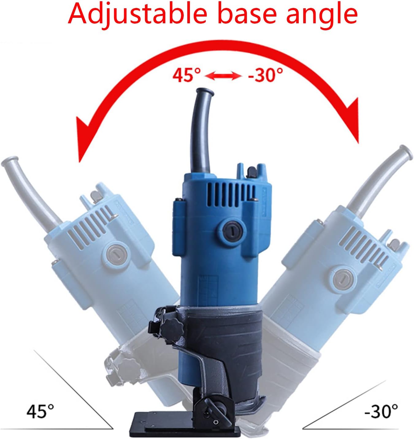 Tilt Trimmer Base with Adjustable Screws 30°45° Multi Angle Trimmer Router Base Power Tool Accessories for Carpentry