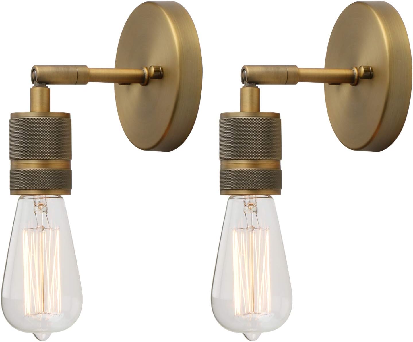 Yosoan Set of 2 Vintage Up/Down Wall Light Industrial Antique Wall Lamp Fitting Fixtures,Wall Sconce Edison Lamp for Kitchen, Hall, Dining Room, Bedroom,Bar, Restaurants, Coffee Shop (Antique)