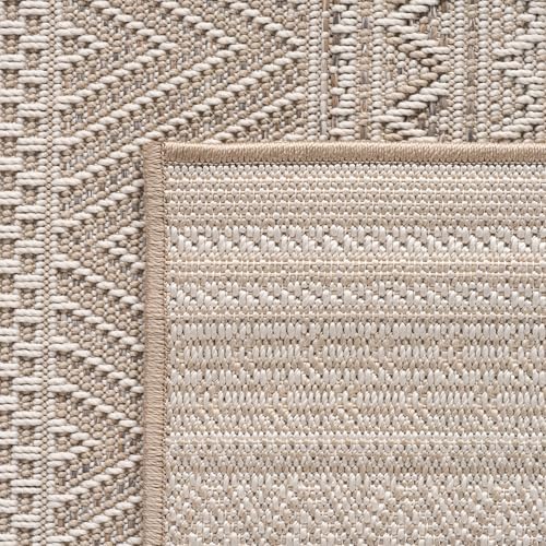 SIMPEX Tapis Extérieur Beige 80x150 cm Couloir Résistant aux Intempéries UV Facile d'entretien Design Scandinave Boho pour Cuisine Balcon Terrasse Salon – vue 5