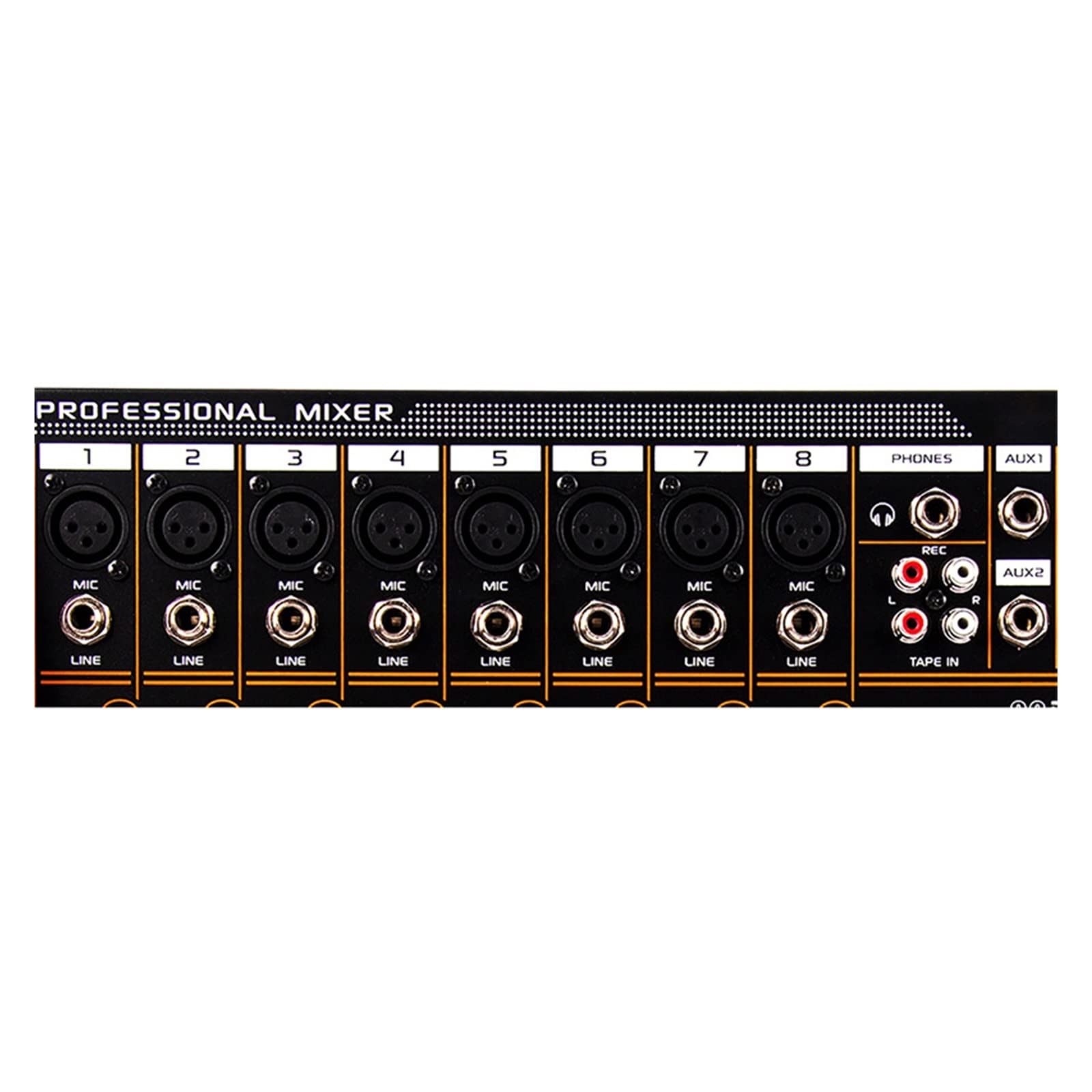 DJ-Audiomixer Professionelles 8-Kanal-Mischpult Mischpult Bluetooth-USB-Computer + 48-V-Netzteil Anzahl Live-Performance-Mischer