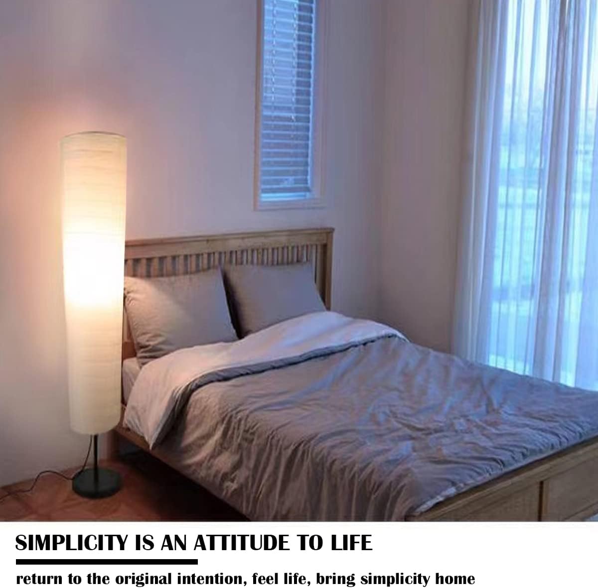 FERCAISH Paper Floor Lamp Shade, Foldable and Minimalist Style Rice Paper Lamps Classic Modern Paper Floor Light Bulb Cage Guard for Living Room Bedroom Décor(Irregular)
