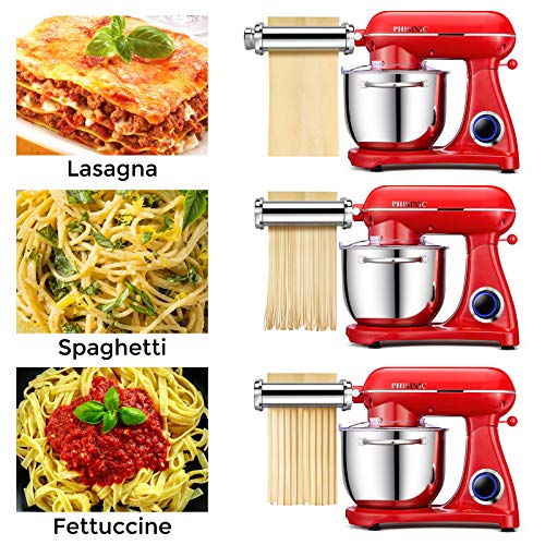 3-teiliges Nudelwalzen- und Schneideaufsatz-Set für Phisinic Standmixer, Edelstahl Pasta-Maker Zubehör – Bild 3