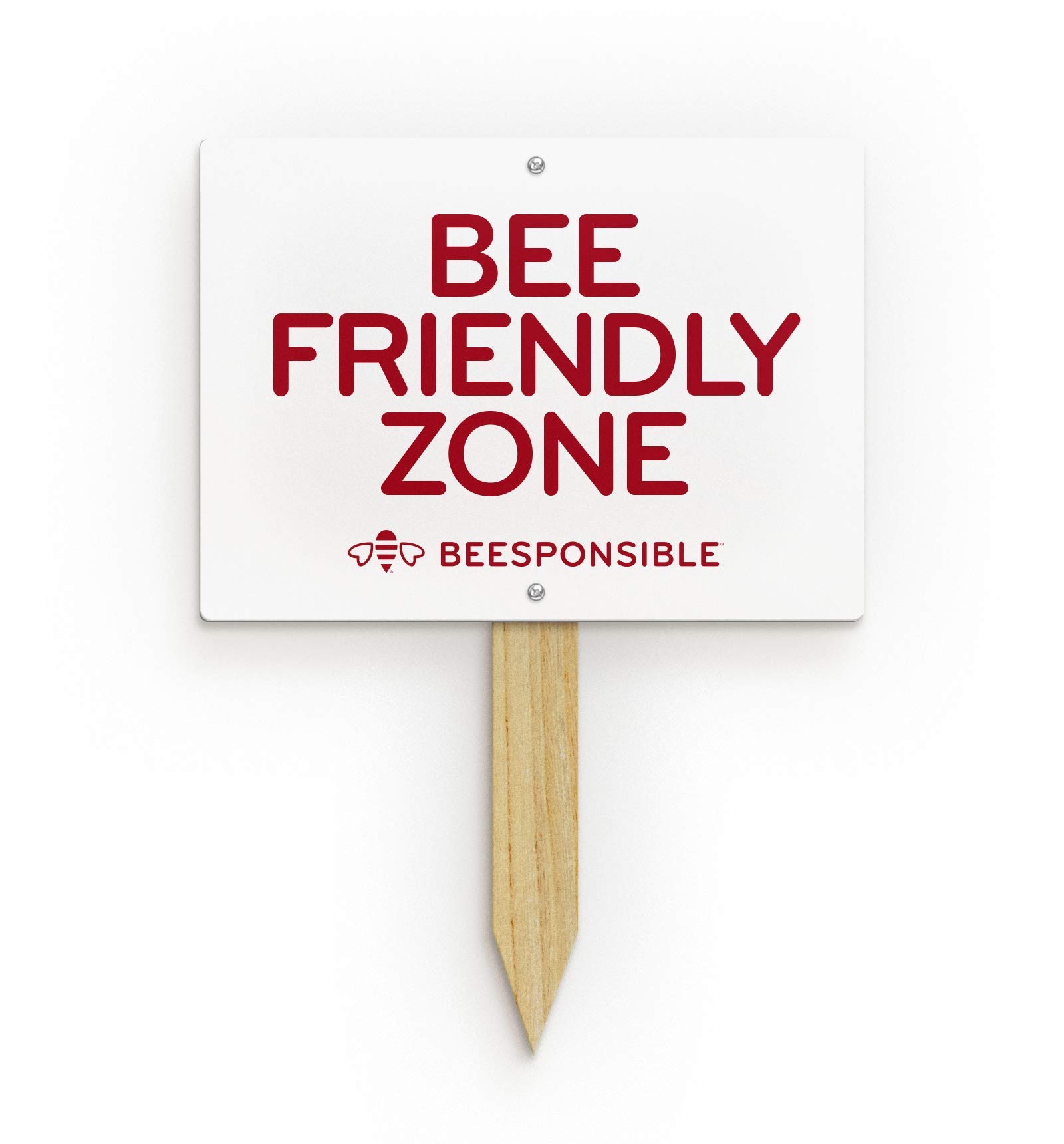 Bee Friendly Zone Garden Sign (11×8"), Beekeeping Yard Sign