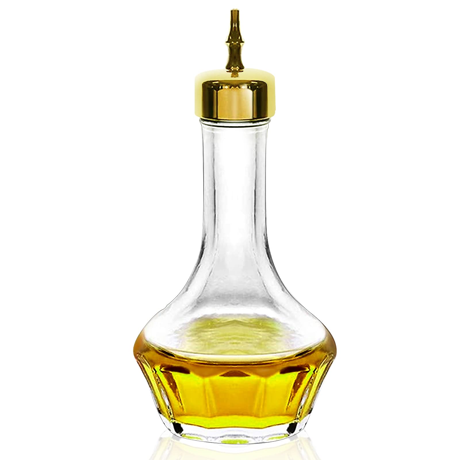 SuproBarwareBitter Bottle – Glass Bitter Bottle with Dash Top, 1.7oz/50ml, Great for Bartender, Home Bar – KJP01-G (Gold)