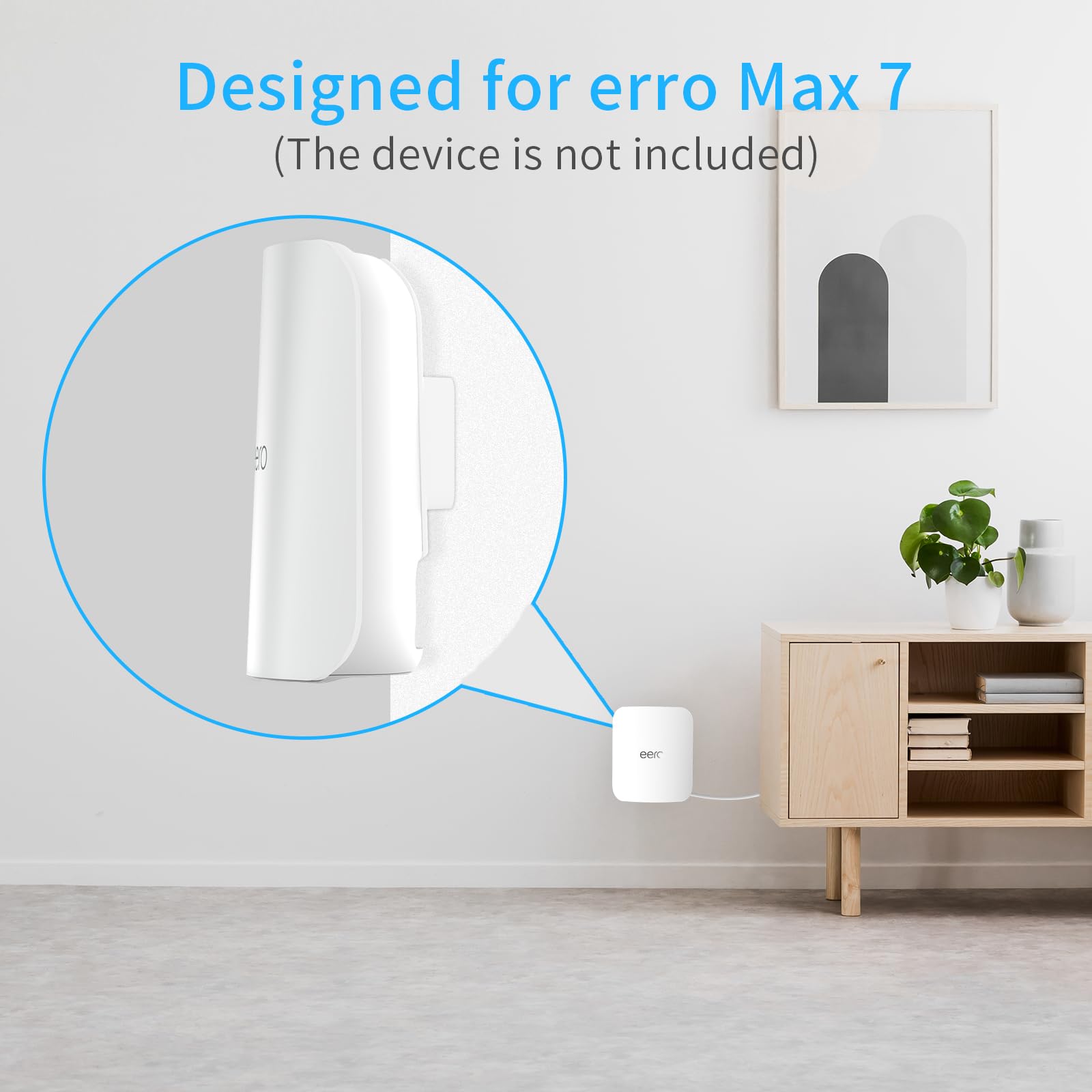 eero Max 7 Wall Mount, Wall Brackets ABS Router Holder Compatible with eero Max 7 Extender Space Saving (3 Pack)