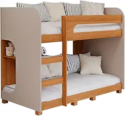 Beliche Solteiro em Mdf Ema com Kit Pés Cimol Nature/off White