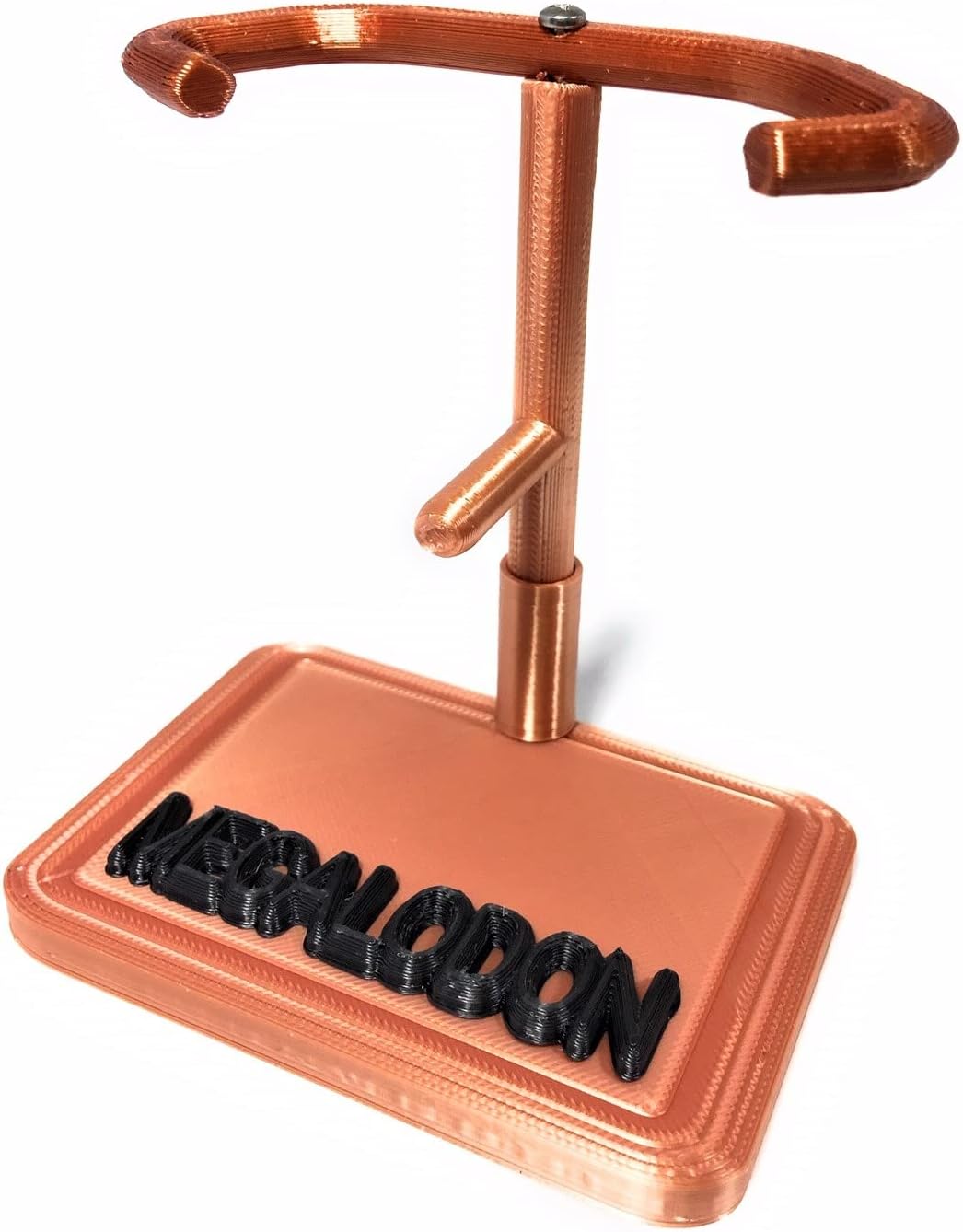 Megalodon Shark Tooth Display Stand - 3D Printed with Plaque (Copper w/Plaque, 3-1/4")