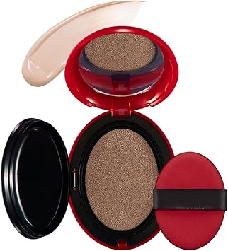 Air Cushion Foundation Make-up, SPF40 PA++ Super Fit Air Cushion Foundation Make-up, Invisible Pore Brightening Cream, Full Coverage, Durable, Waterproof #24N, 18g
