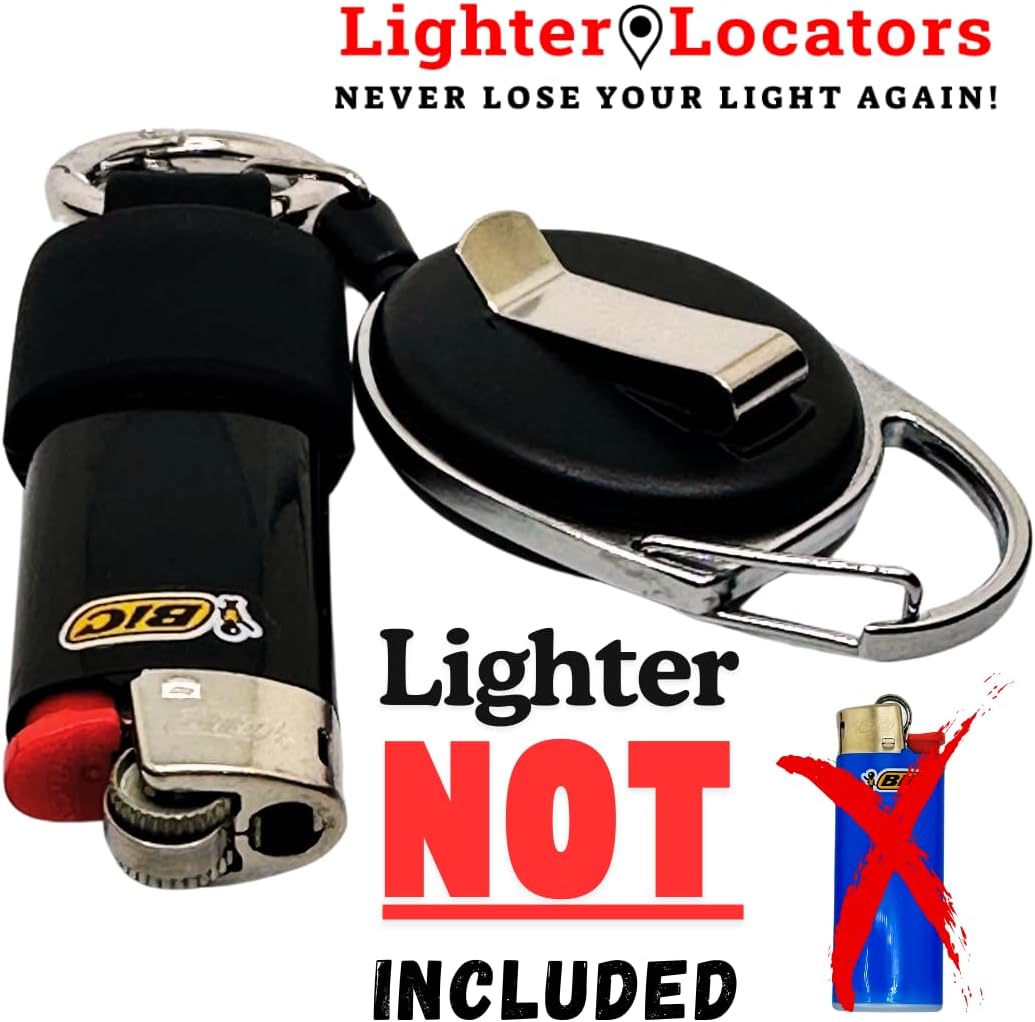 Compact Retractable Lighter Leash Holder for The J5 Mini Bic Lighter – Durable Portable Anti‑Loss Keychain Clip to Attach Your J5 Small BIC Lighter to Keys and Bags.
