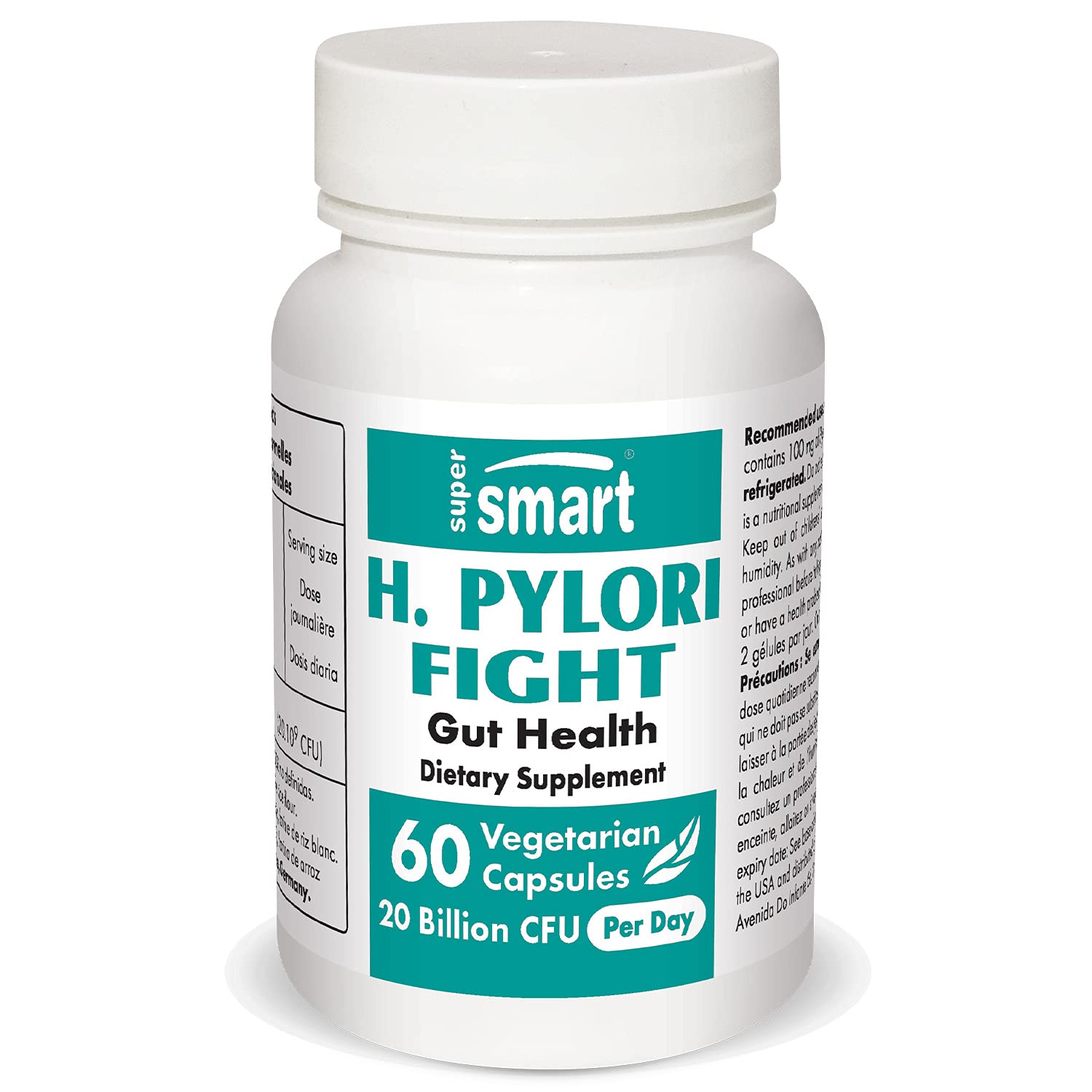 Supersmart H. Pylori Fight Natural Treatment 20 Billion CFU Per Day