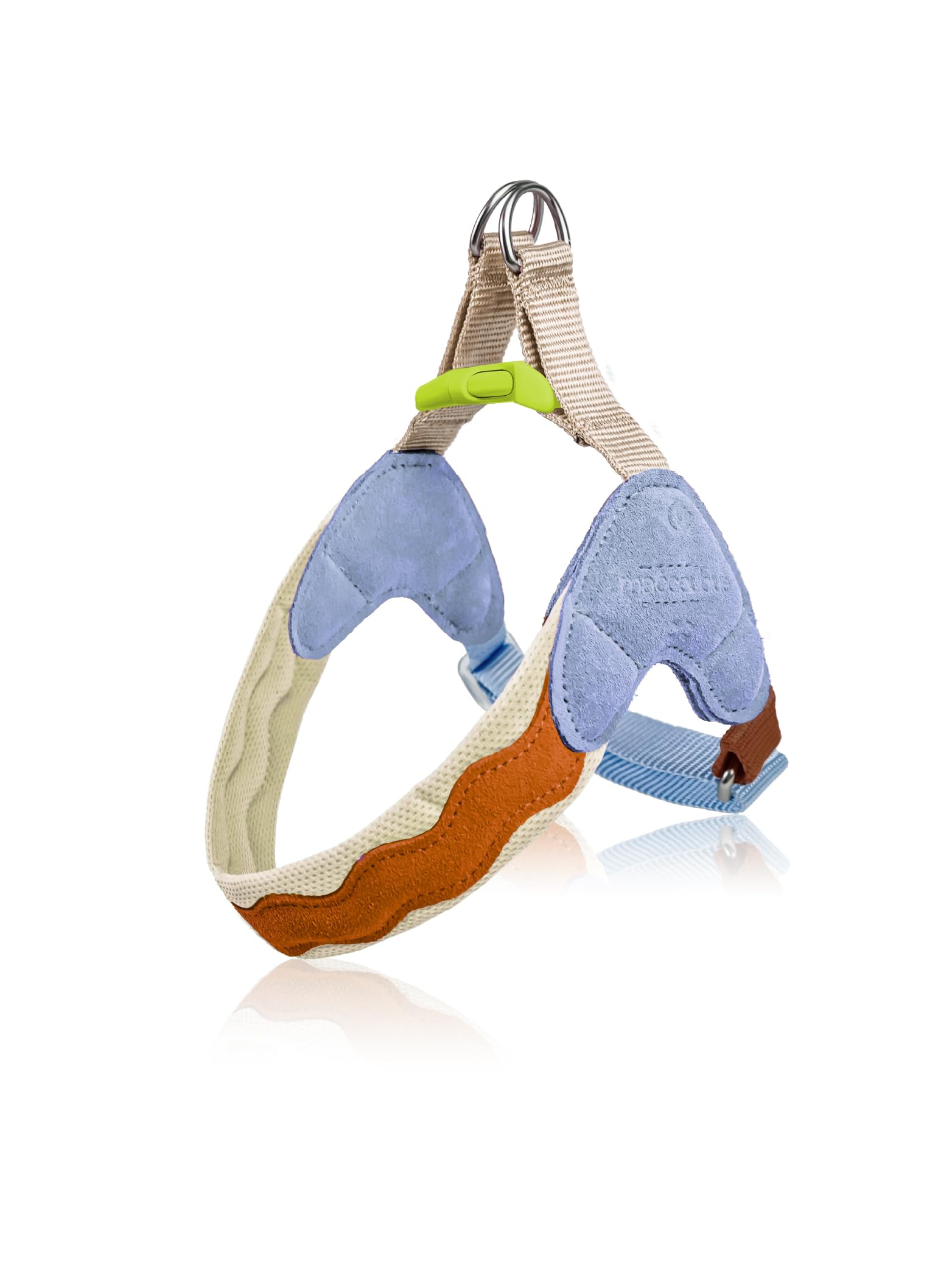 Maogoublue No Pull Dog Harness with Soft Breathable Mesh Padded Everyday Harness with Dual Leash D Rings, Adjustable Escape Proof (Moroccan Dusk, XXS chest:14.17"-16.54")