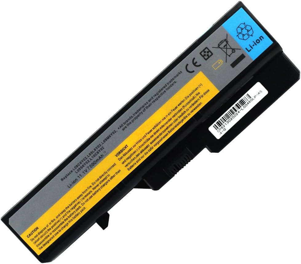 New Laptop Battery for Lenovo IdeaPad G460 G560 V360 Z370 Z380 Z460 Z465 Z560 Z570 L09S6Y02 Li-ion 9 Cell 10.8v 7800mAh/86wh Bay Valley Parts®