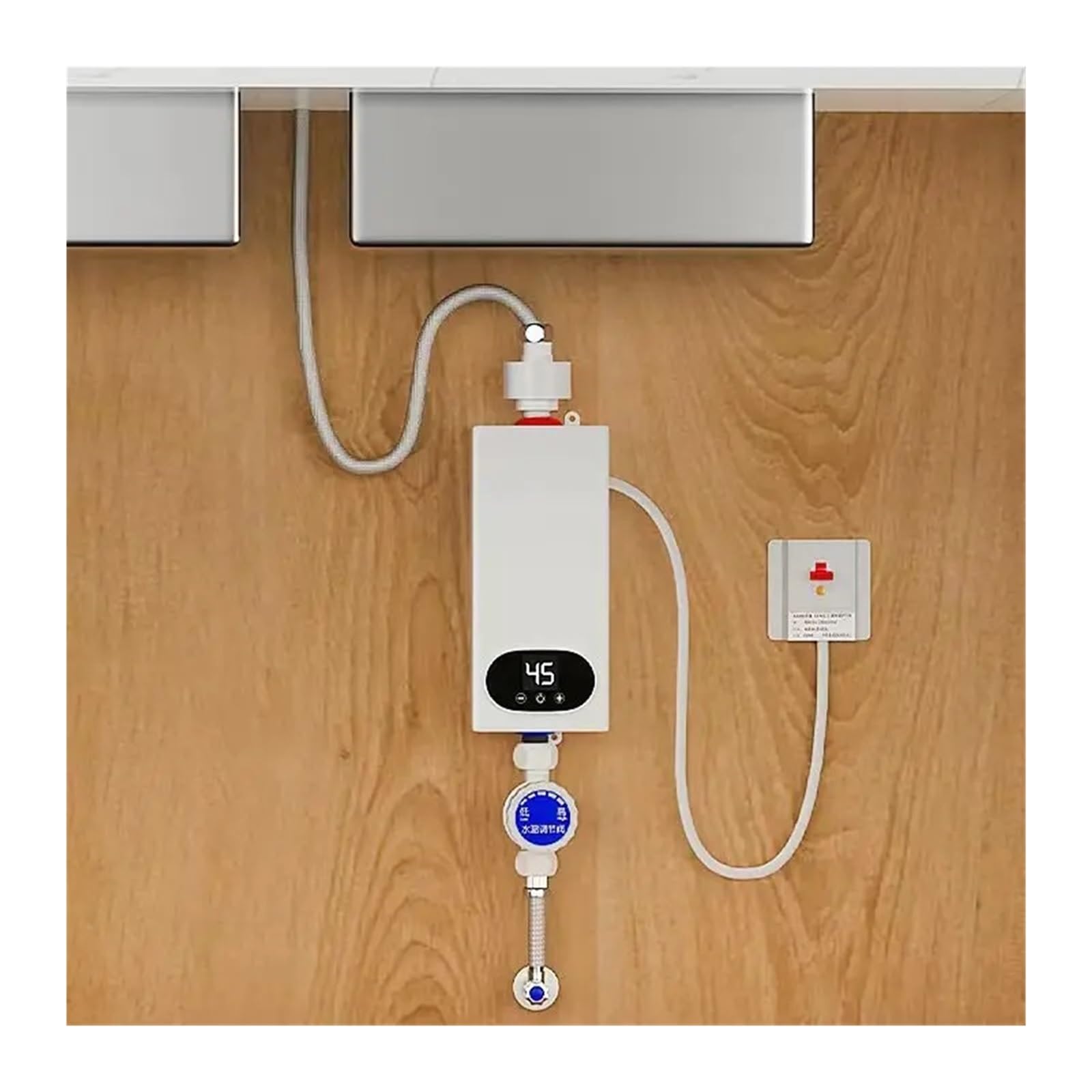 Scaldabagno Elettrico, Scaldabagno Elettrico Istantaneo Senza Serbatoio Da 5,5 KW, Scaldabagno Intelligente Automodulante Senza Perdite In Standby, Acqua Calda For Doccia Domestica(ME18K,110 3500w)