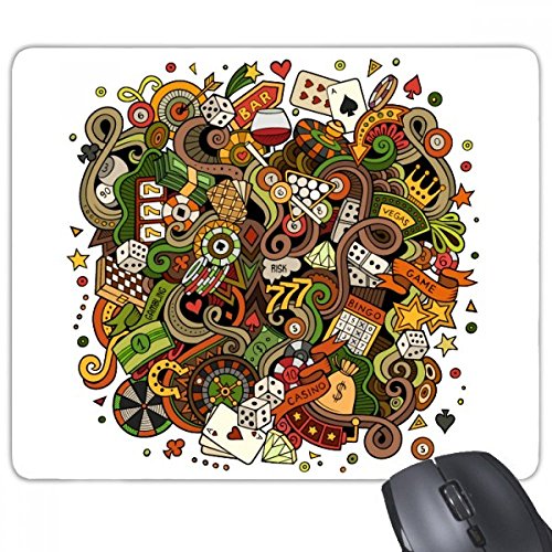 Cadeau tapis de souris poker chips motif casino et dés de jeu pour passionné