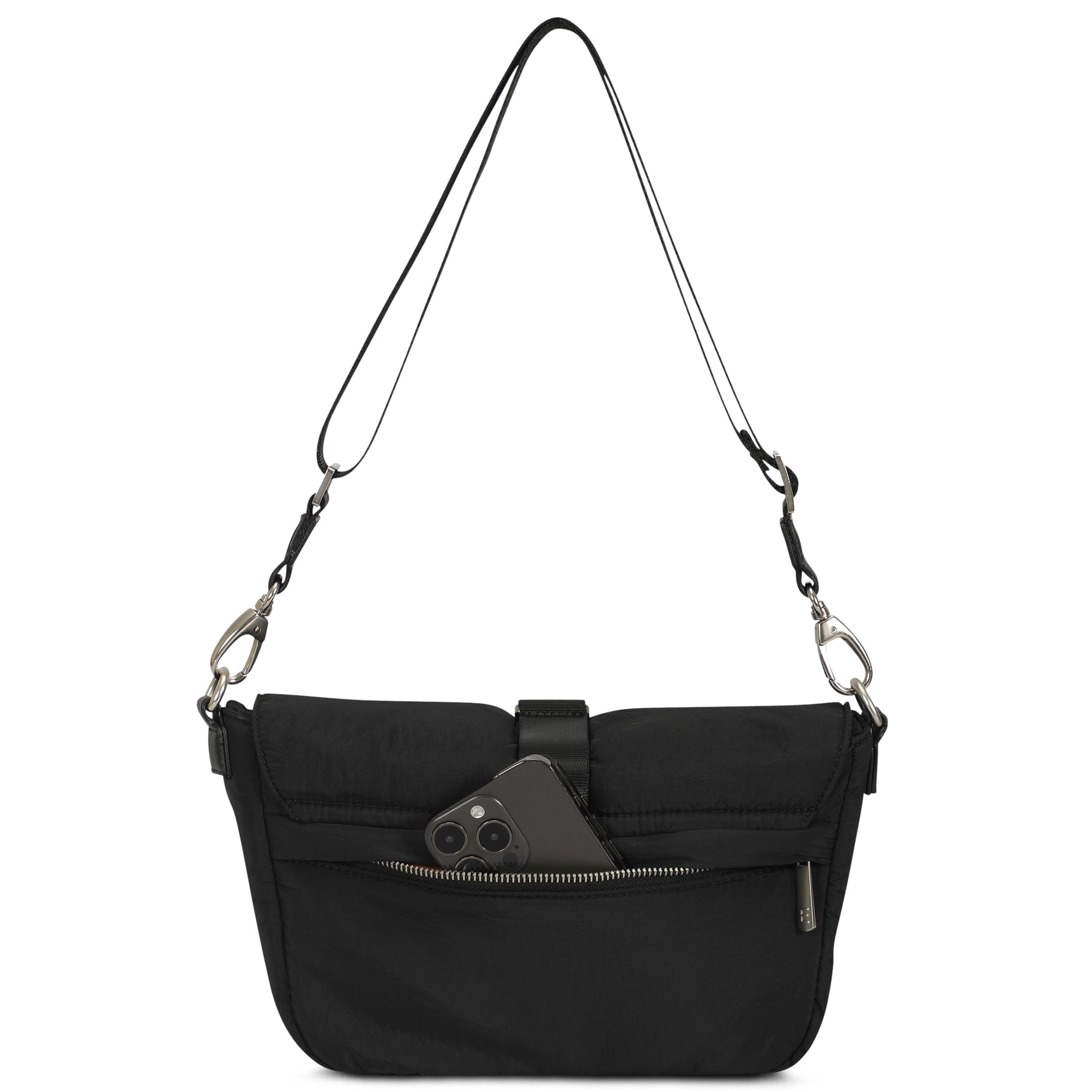 Expatrié Borsa a Tracolla da Donna - Bobby - Borsa Piccola in Nylon - Borsetta con Fibbia in Metallo e Cerniera - Tracollina Piumino Elegante - Crossbody Puffer Bag - Idrorepellente