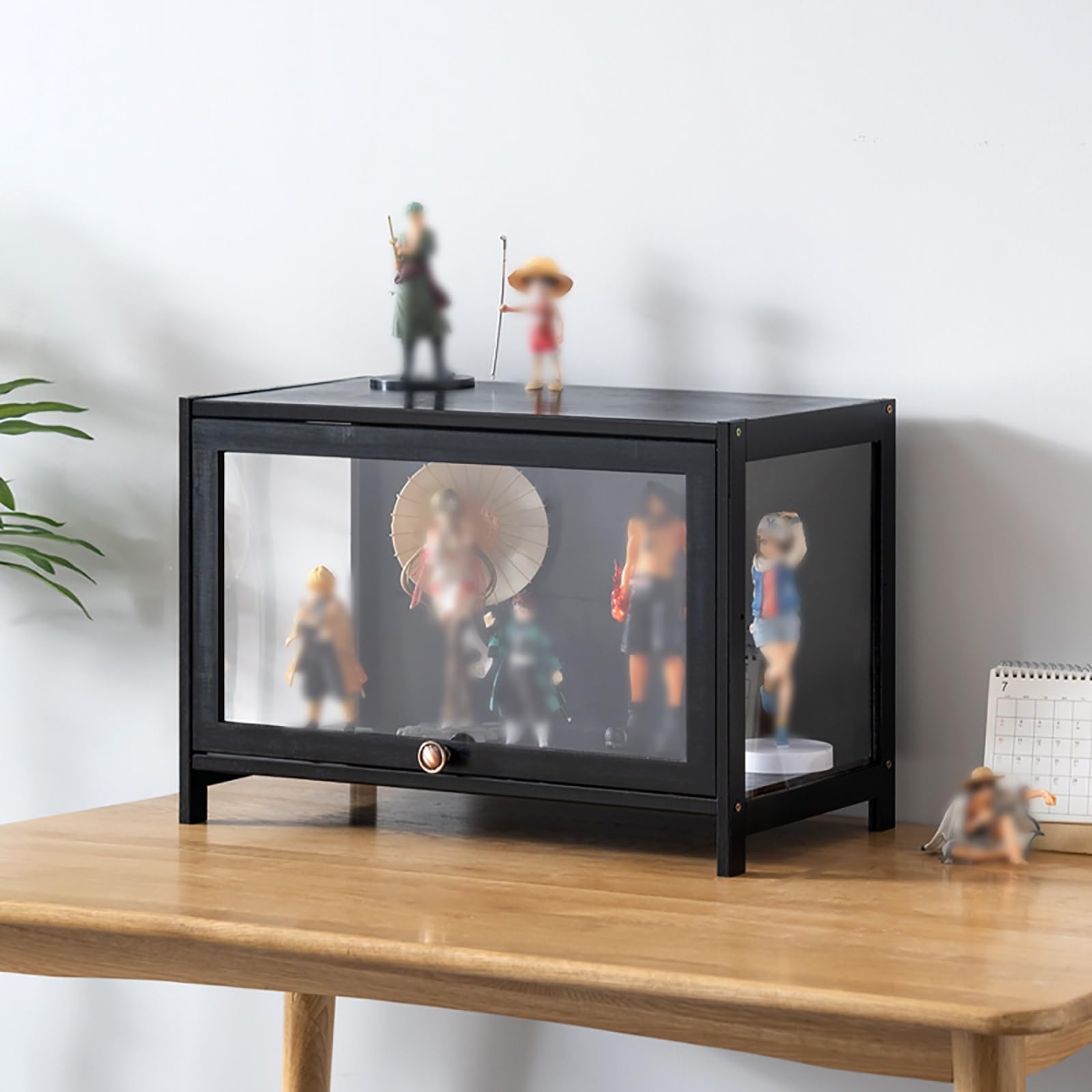 Vetrina espositiva con Vetro Acrilico, vetrina per curiosità, vetrina Trasparente da Pavimento, Organizer per Giocattoli da Collezione e mensola espositiva, per Soggiorno, Camera da Letto, u