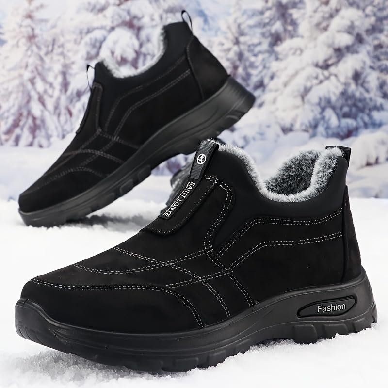 Men's Cozy Warm Snow Boots - Slip-Resistant, Plush Lined for Winter Hiking Outdoor Adventures2