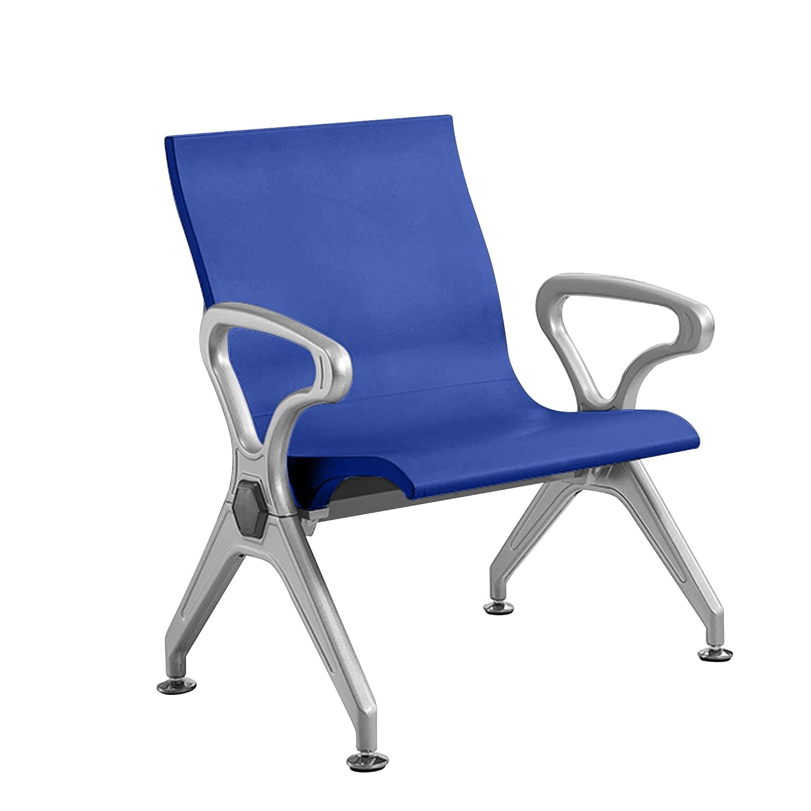 SaryEdge Pink Room Chairs Office Reception Seating with Backrest & Armrests PU Cushion Easy Assembly Ideal for Hospital Airport Bank & Lobby Furniture,Blue,Blue