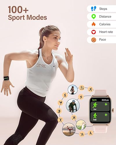 Miniatura 6 de RIVERSONG Reloj inteligente para mujer, Android, iPhone con respuestahacer llamadas, voz AI, seguimiento de actividad de 1.85 pulgadas, más de 100