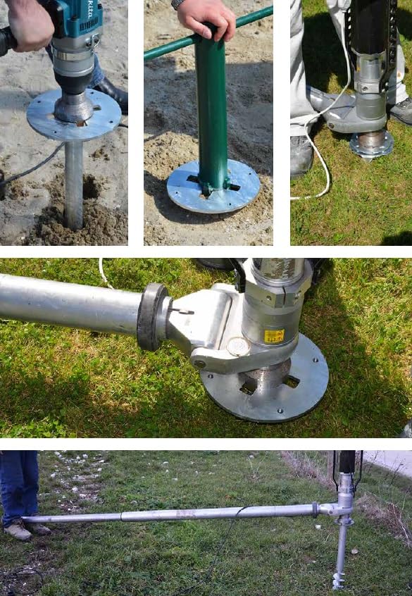 Akifix Geovite - LV015TP080Z - VITE A TESTA PICCOLA ø 140 PER ACCESSORI CON PIATTO PICCOLO - VITE TESTA PICCOLA 80 CM ZINCATA ancoraggio per terreni limosi