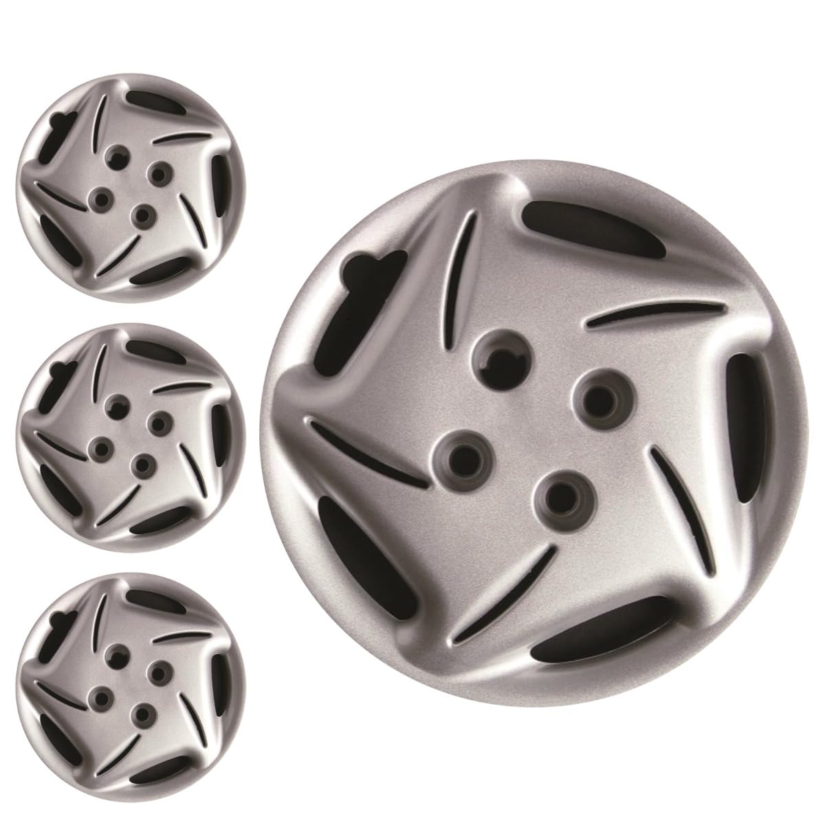 SERIE 4 BORCHIE - 4 COPRICERCHI COPPE RUOTA 13 PER FIAT SEICENTO