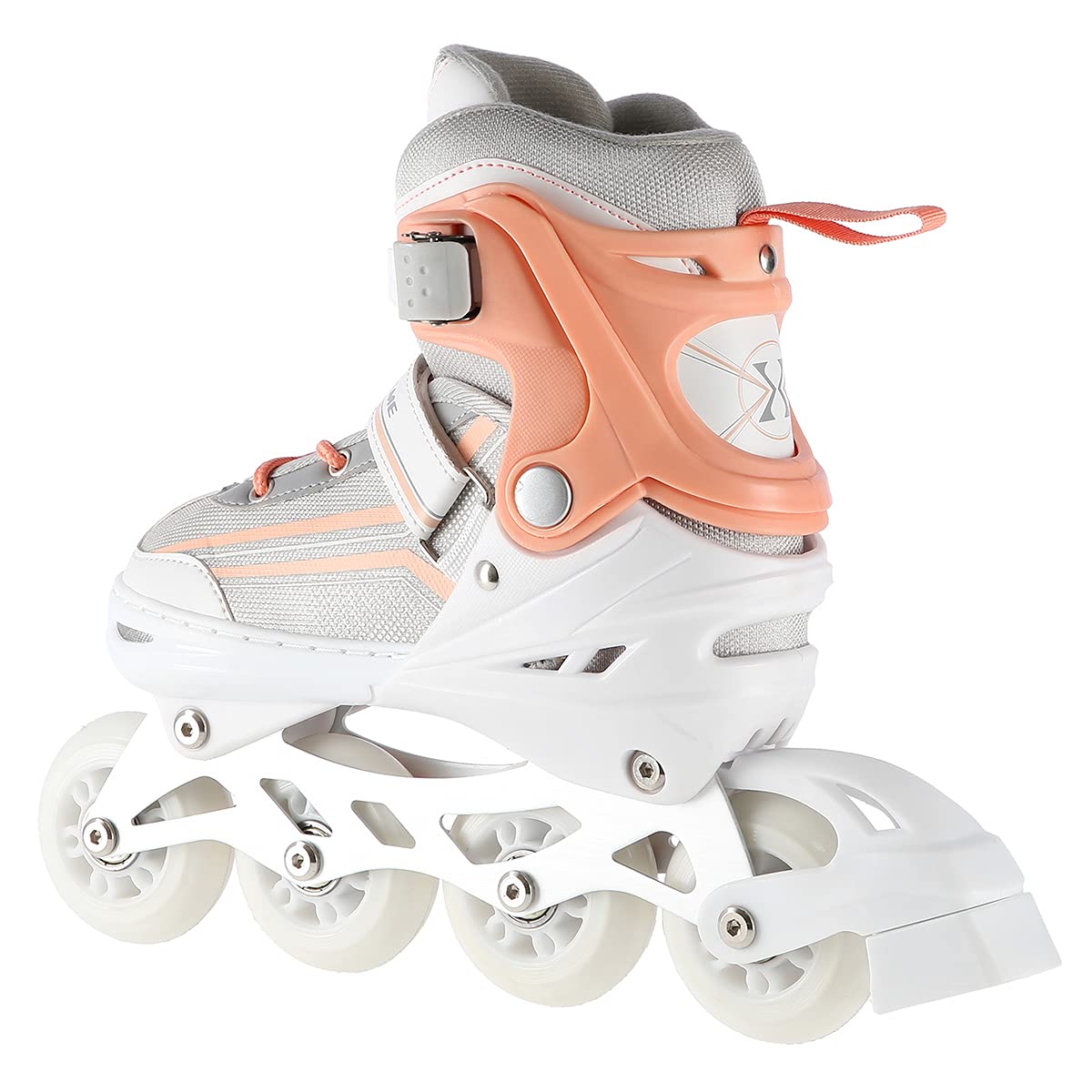 2in1 Inlineskates/Schlittschuhe Nils Extreme Lucky Weiß/Rosa ABEC7 Gr. 39-43 verstellbar
