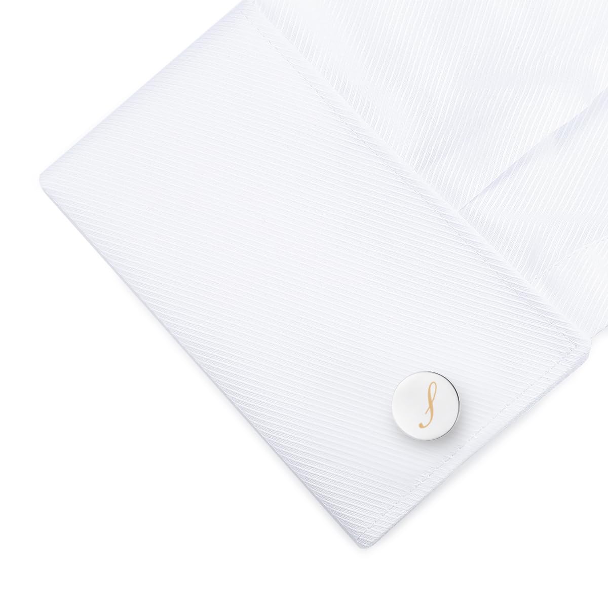HONEY BEAR Gemelli & Fermacravatta Uomo con Iniziali Alfabeto Lettera per Camicia Matrimonio Commercio Regalo,Argent 5.4cm