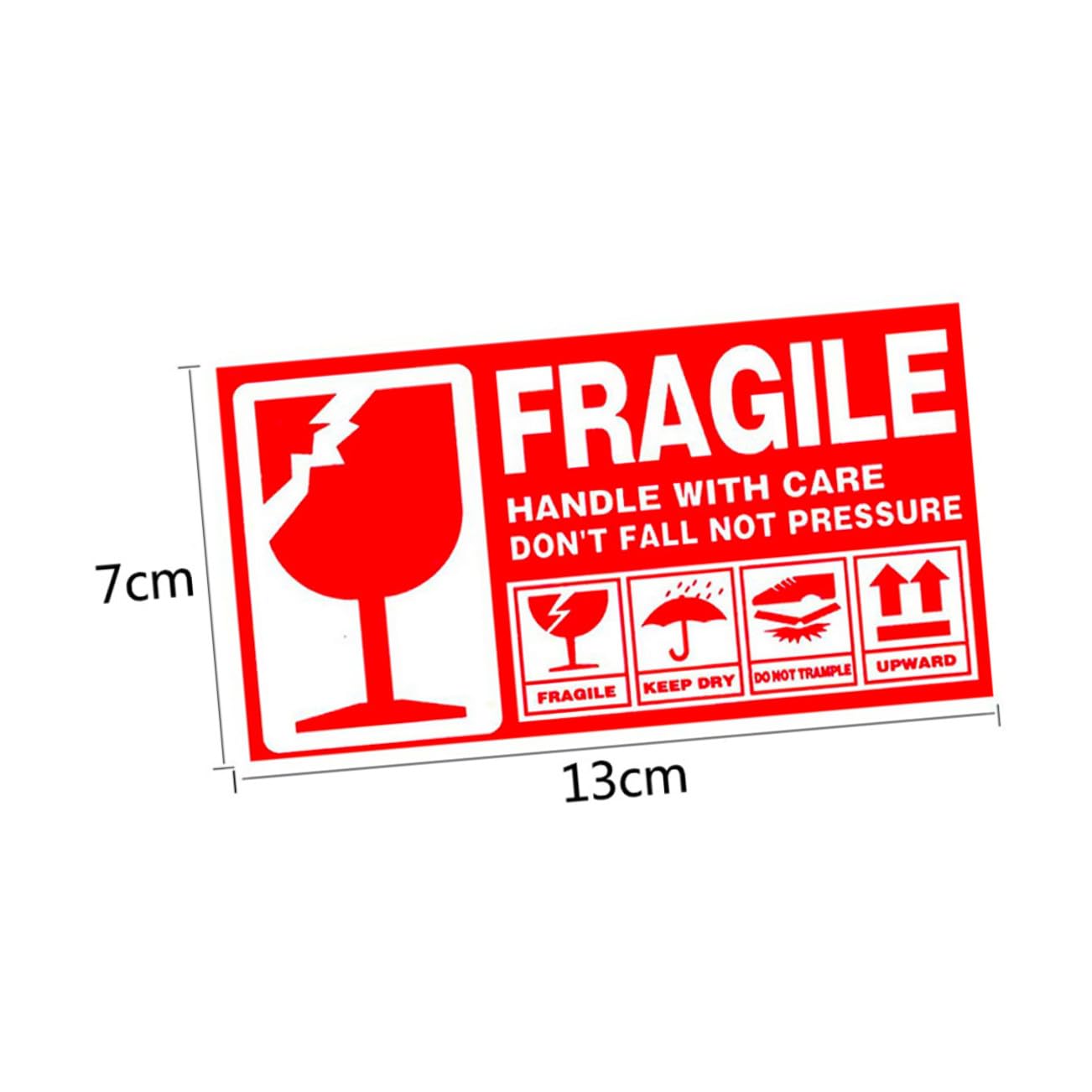 Etichette Fragile Rosse in Carta 300 Pezzi per Spedizione | Adesivo Forte, Design Leggero, per Trasloco e Imballaggio, Avviso Maneggiare con Cura