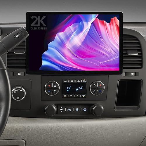 ASURE 13.1" 2K QLED Car Stereo Radio for Chevy Silverado, Tahoe, GMC Sierra 1500,Wireless CarPlay & Android Auto,An...
