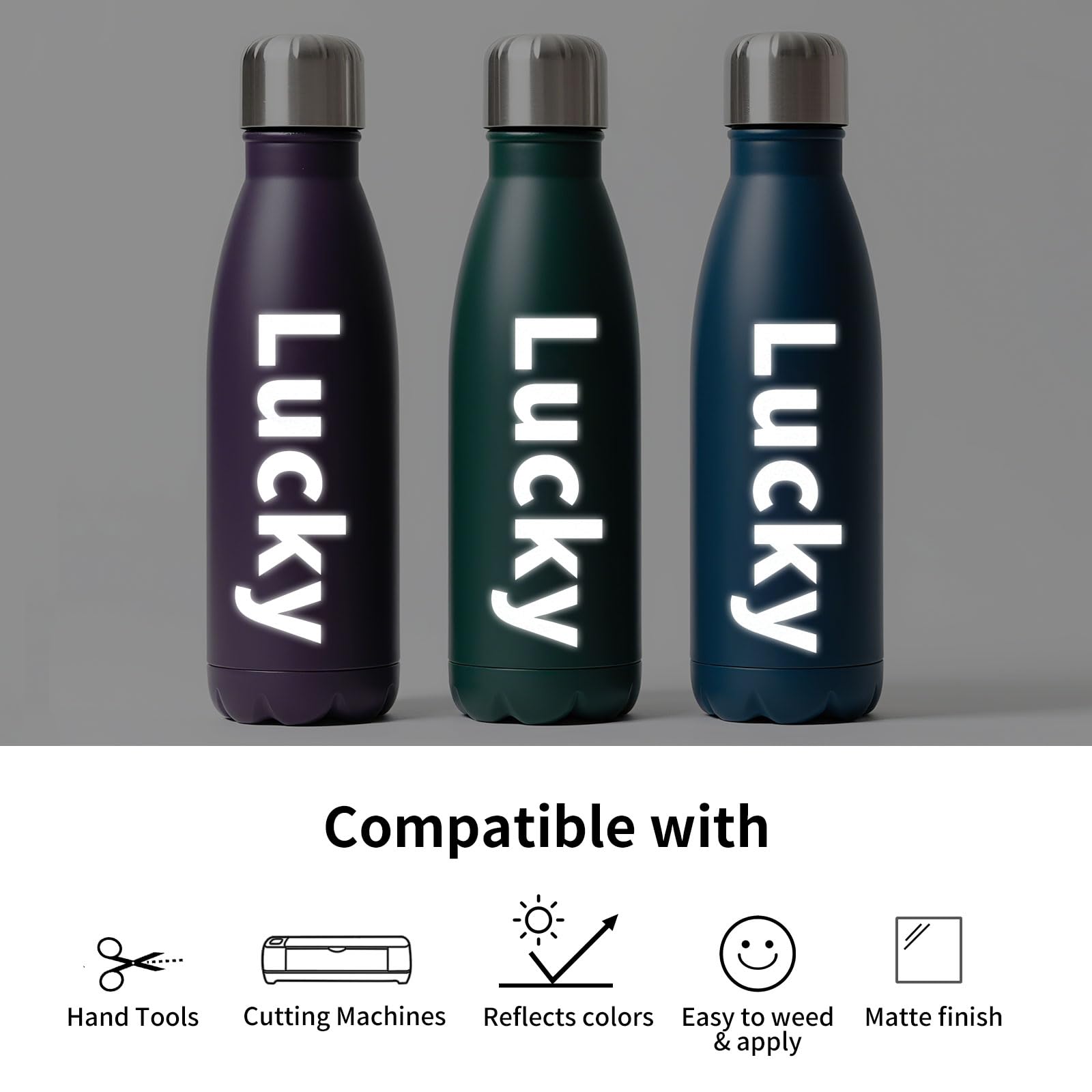 TECKWRAP Torcia in vinile adesivo cromato riflettente argento sensibile per progetti fai da te, decalcomanie, artigianato, taglierine, 0,3 x 1,5 m, argento
