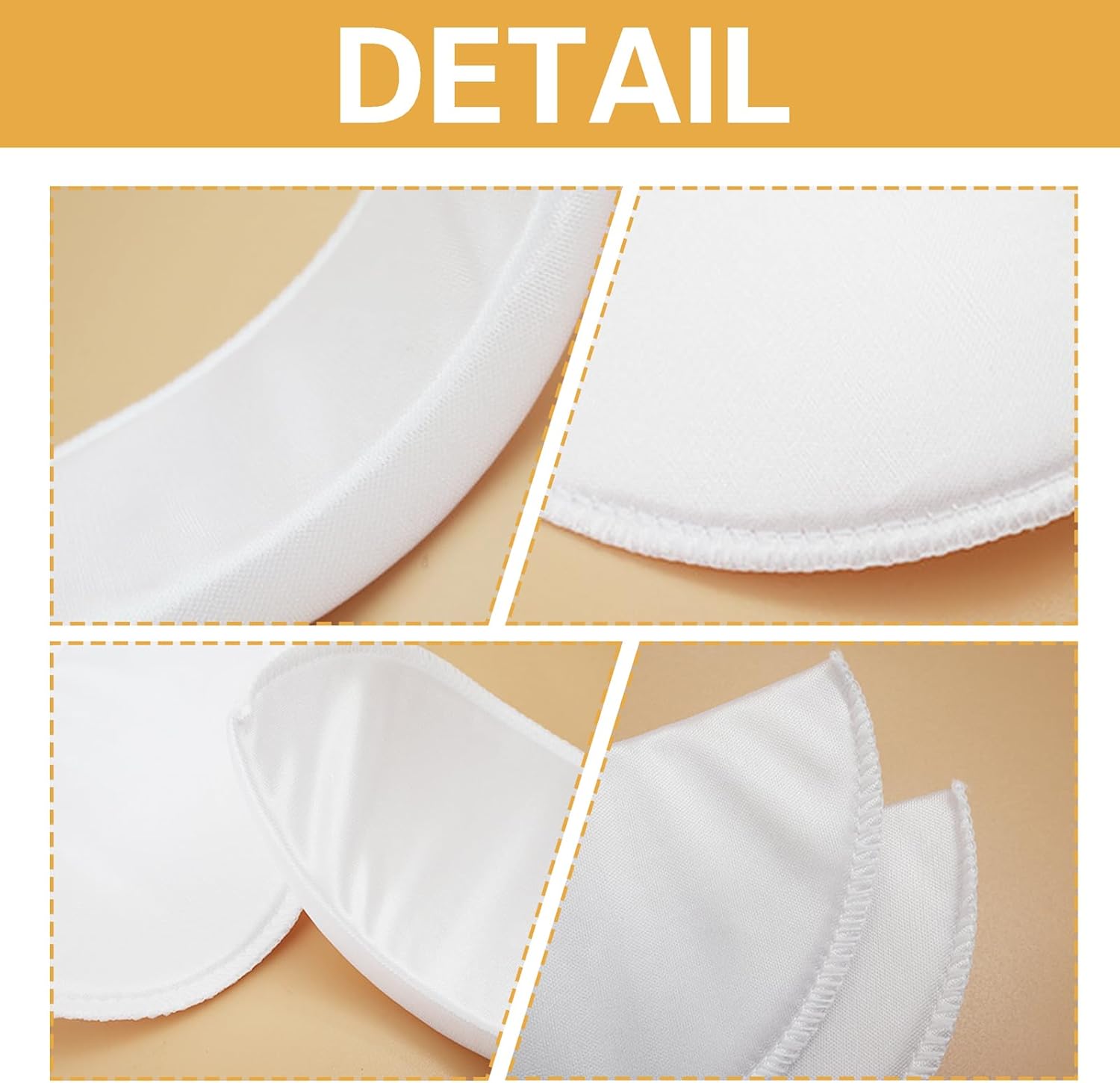 2 Pairs Sponge Shoulder Pads with Hook and Loop Tape 2cm Black White Sponge Pad Shoulder Pad Enhancer Shoulder Pads for Women Men Blazer Suit T-Shirt - Image 2