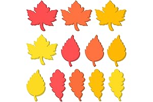MixTeach 360 Pcs Fall Leaf Paper Cutouts: Aesthetic Appeal for Autumn Festivities
