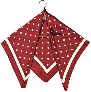 Shanlin Silk Feel Scarves Bandana 27X27 (SQ27-Dots-Red)
